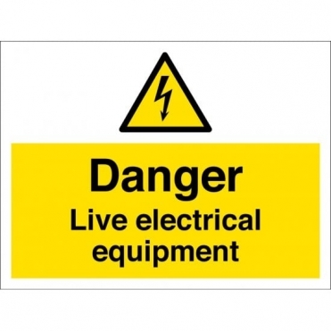 Size: 600mm x 450mm Electrical Safety Signs