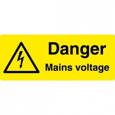 Danger Mains Voltage Labels