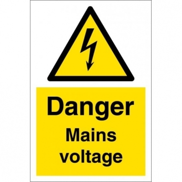 Danger Mains Voltage Signs