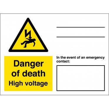 Danger Of Death High Voltage Sign