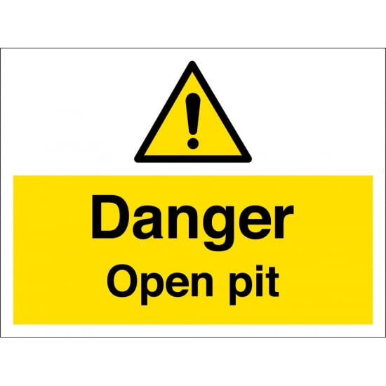 Warning Open Key Size: 400mm x 300mm Key Signs Drop Below Warning Signs