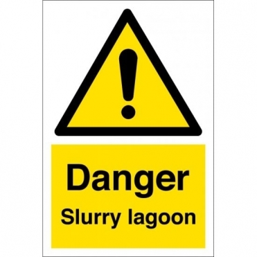 Danger Slurry Lagoon Sign