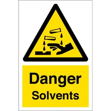 Danger Solvents Sign