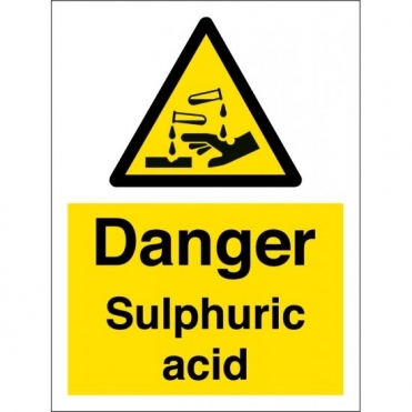 Danger Sulphuric Acid Signs