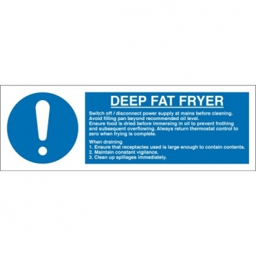Size: 300mm x 100mm Catering Safety Signs