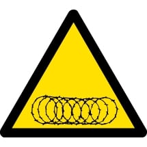 Razor Wire Warning Signs
