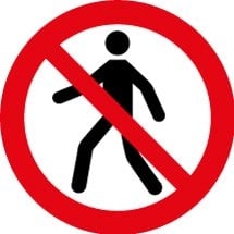 No Pedestrian Access Signs
