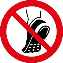 Do Not Wear Metal Studded Footwear Safety Signs