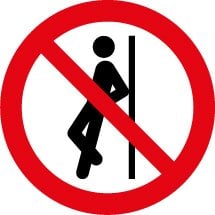 No Leaning Signs