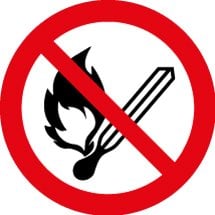 No Naked Lights Signs