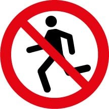 No Running Signs