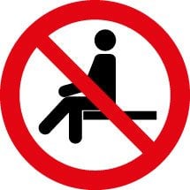 No Sitting Signs