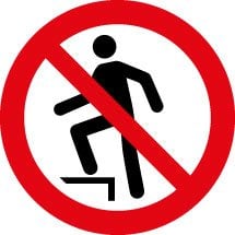 No Stepping On Surface Signs