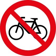 No Cycling Signs