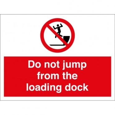 Size: 400mm x 300mm No Jumping Down Signs