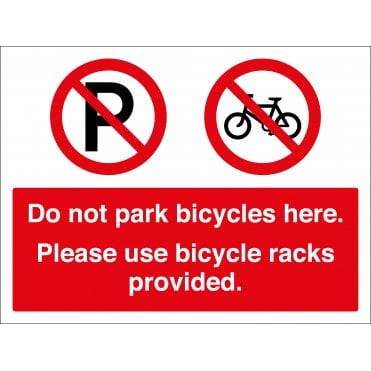Size: 800mm x 600mm No Cycling Signs
