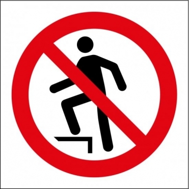 Do Not Step On Surface Signs