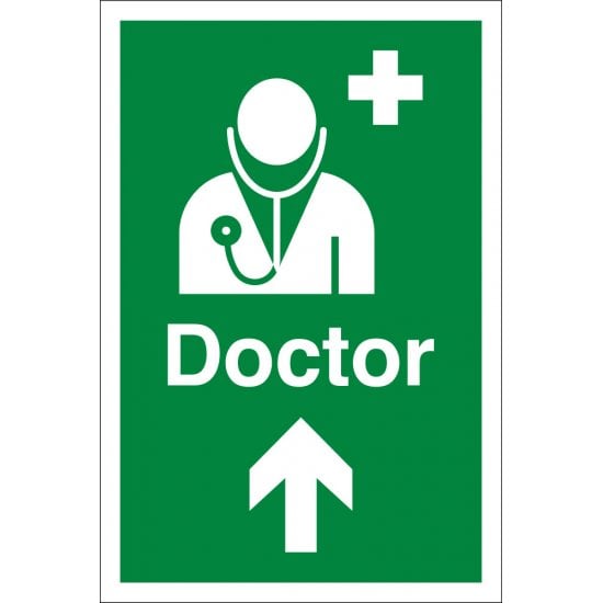 Doctor First Aid Arrow Up Sign