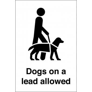 Dogs On A Lead Allowed Sign