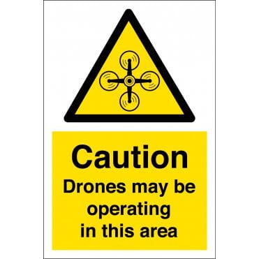 Drones Operating In This Area Sign