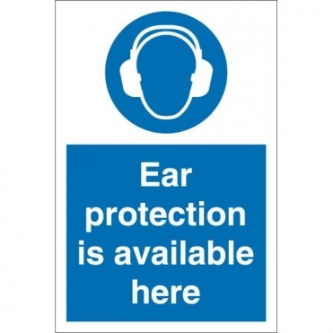 Ear Protection Is Available Here Signs