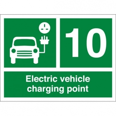 Electric Vehicle Charging Point Number 10 Sign