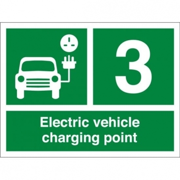 Electric Vehicle Charging Point Number 3 Sign
