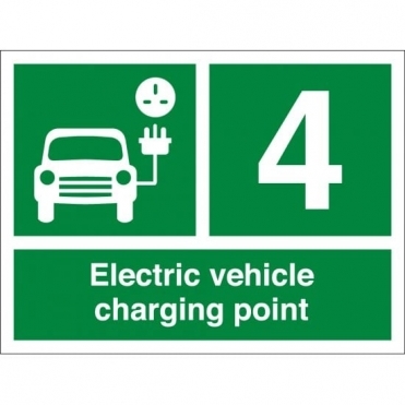 Electric Vehicle Charging Point Number 4 Sign
