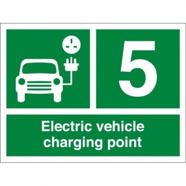 Electric Vehicle Charging Point Number 5 Sign
