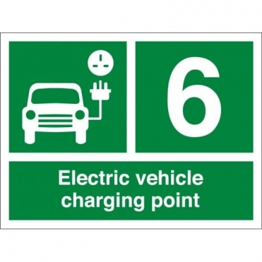 Electric Vehicle Charging Point Number 6 Sign