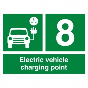 Electric Vehicle Charging Point Number 8 Sign
