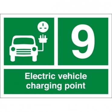 Electric Vehicle Charging Point Number 9 Sign