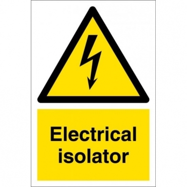 Size: 150mm x 200mm Electrical Safety Signs