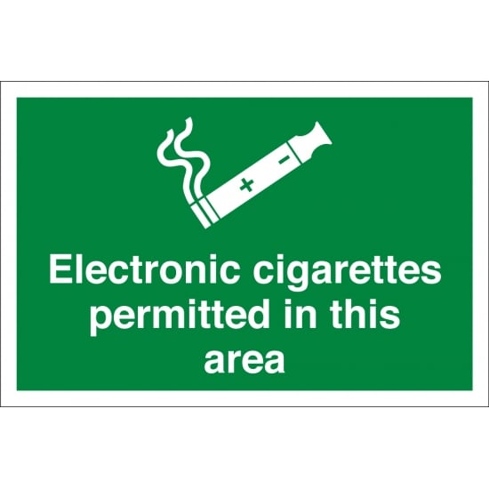 Electronic Cigarettes Permitted In This Area Signs