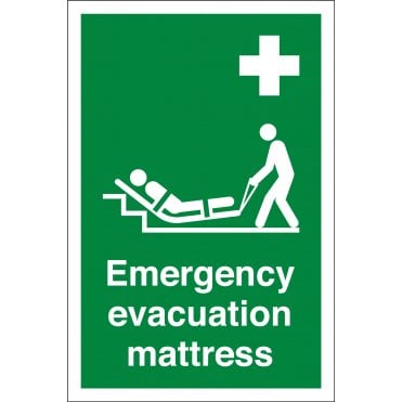 Emergency Evacuation Mattress Sign