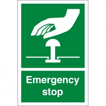 Emergency Stop Safety Signs