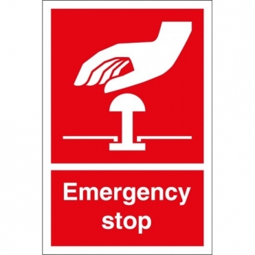 Emergency Stop Safety Signs