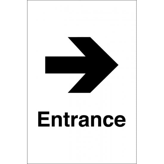 Entrance Arrow Right Signs