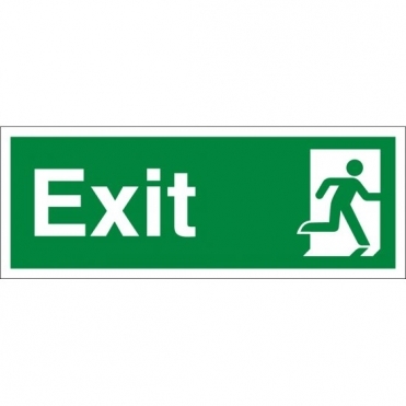 Exit Running Man Right Signs