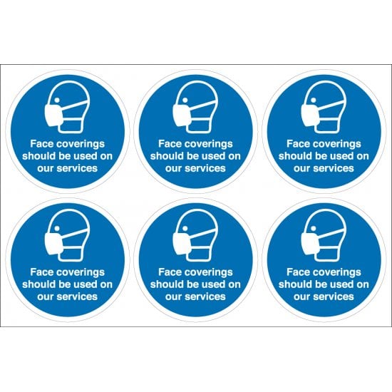 Face Coverings Should Be Used On Our Services Labels