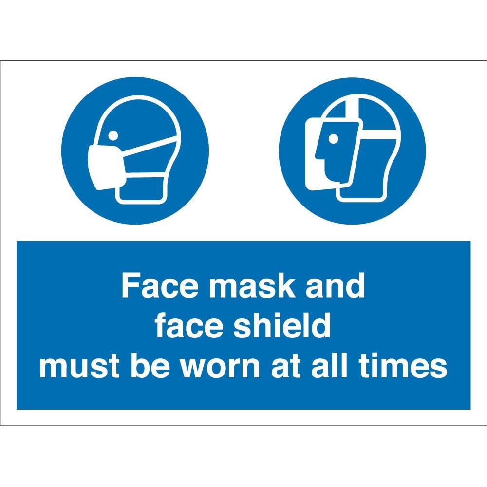 Clear 'Masks Must Be Worn' Sign. Pick Your Size—A6, A5, Or A4. Comes As A Rigid Plastic Sign Or A Sticker (MPPE32).