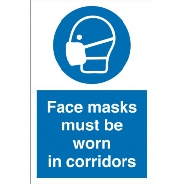Face Masks Must Be Worn In Corridors Signs