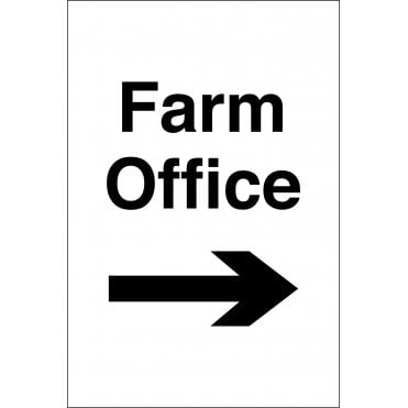 Farm Office Arrow Right Sign