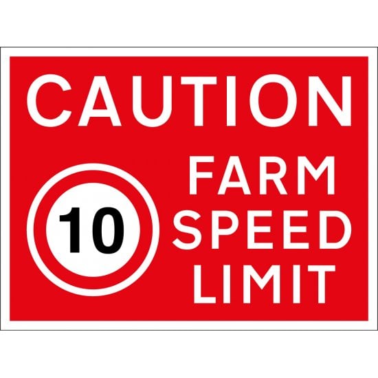 Farm Speed Limit 10mph Sign