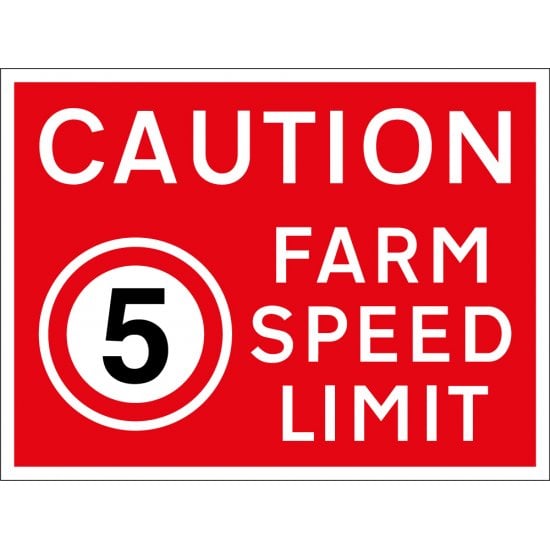 Farm Speed Limit 5mph Sign