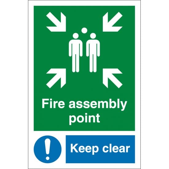 Fire Assembly Point Keep Clear Signs