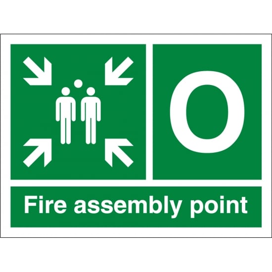 Fire Assembly Point Letter O Sign