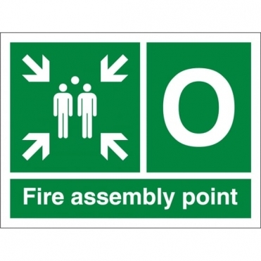Fire Assembly Point Letter O Sign