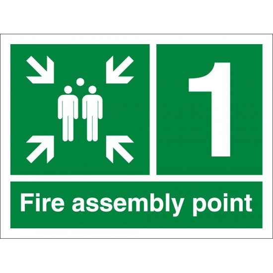 Fire Assembly Point Number 1 Signs
