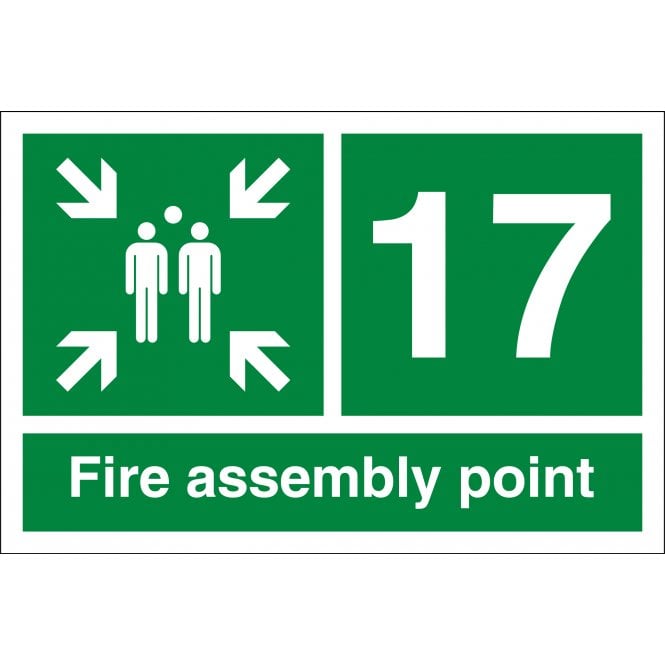 Fire Assembly Point Number 17 Sign